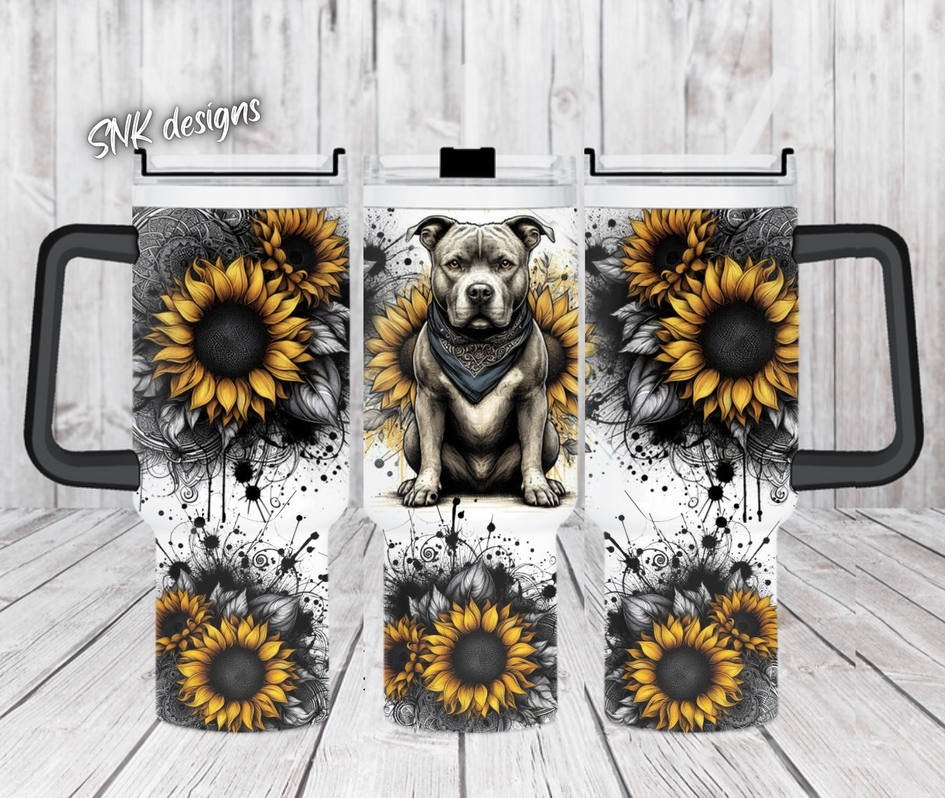 Dog Sunflowers Custom Stanley Cup 40 oz 30 oz Tumbler With HandleTVC2301707