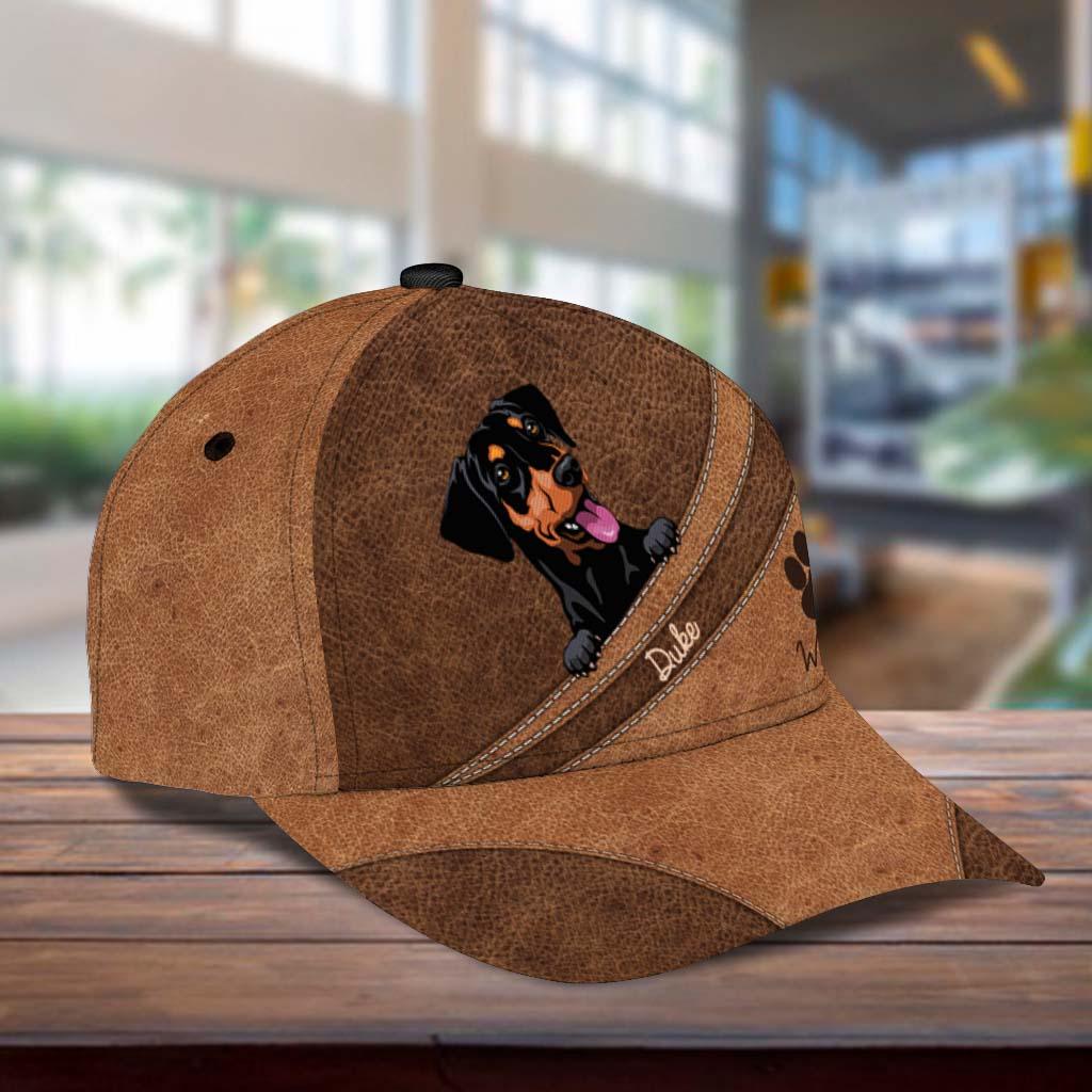 Dog Two Brown Personalized Cap, Personalized Gift for Dog Lovers, Dog Dad, Dog Mom Trucker Hats Custom Hats Gifts For Men & Women