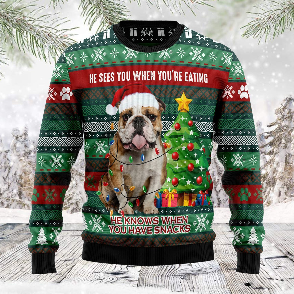 Dog Ugly Christmas Sweater Adult 3D Funny Matching for family