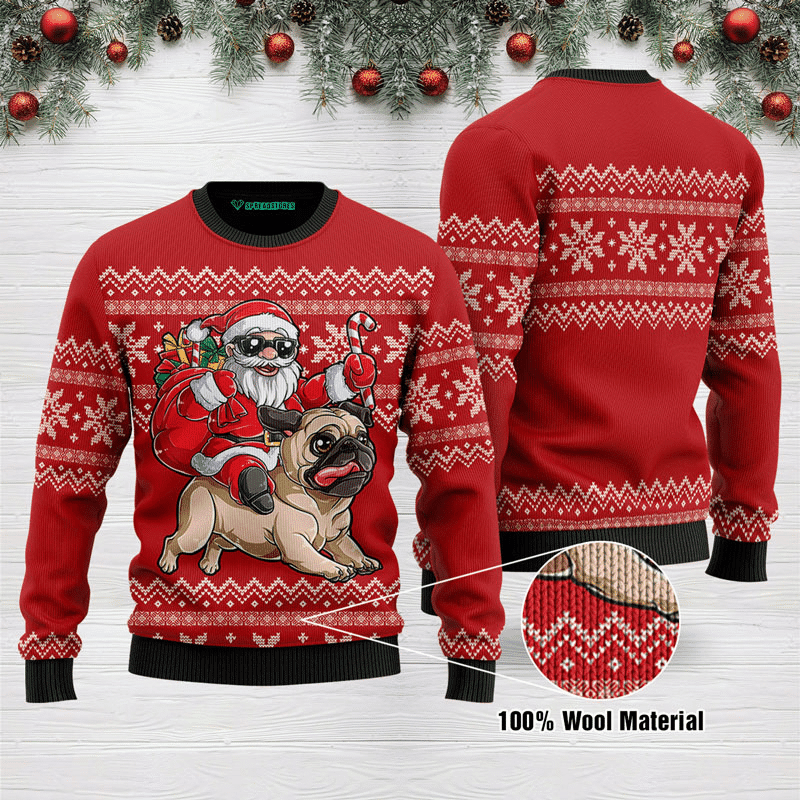Dog Ugly Christmas Sweater Adult 3D Funny Matching for family