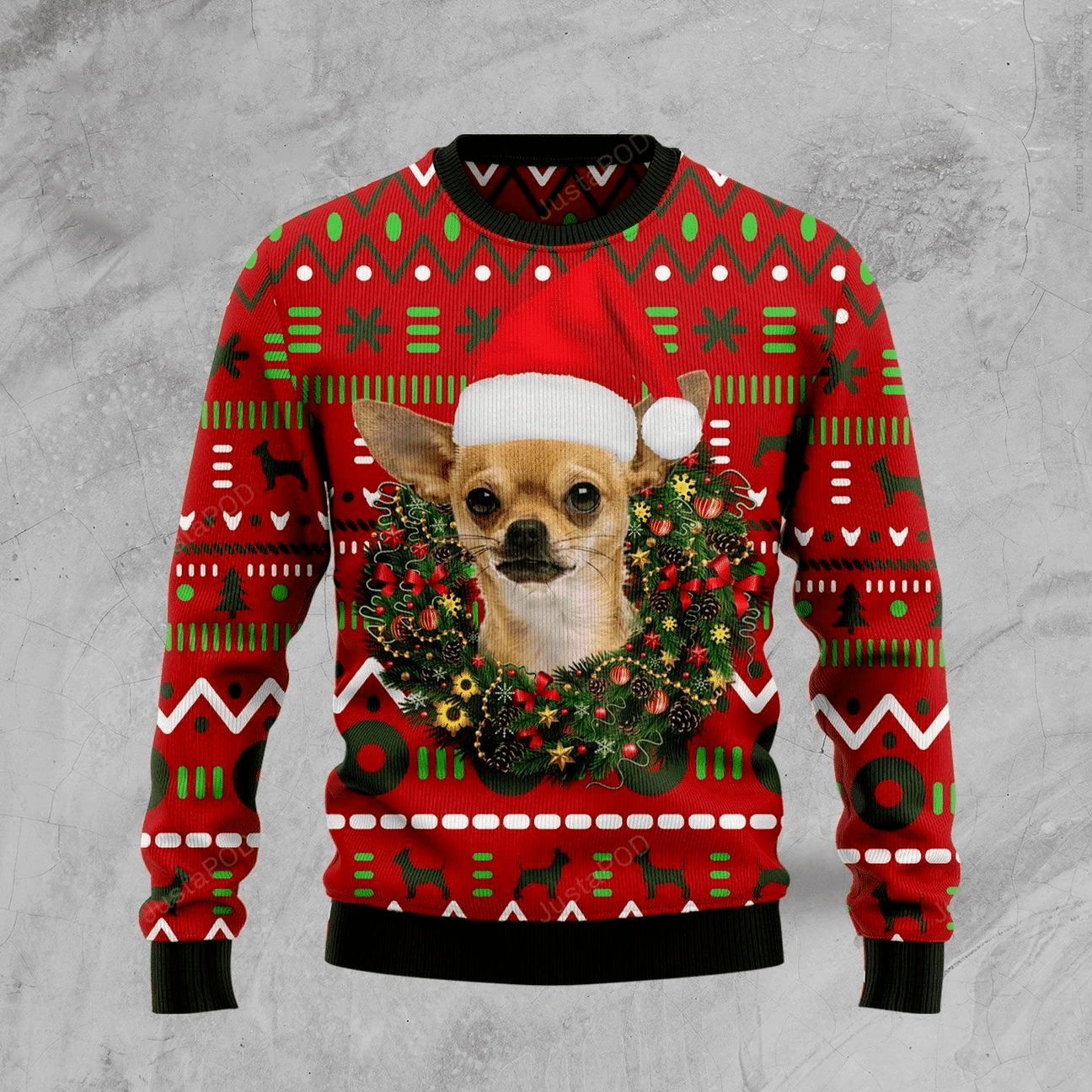 Dog Ugly Christmas Sweater Adult 3D Funny Matching for family