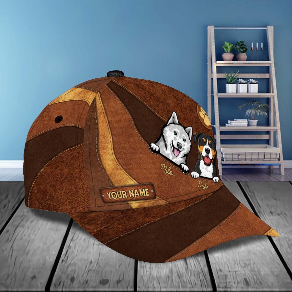 Dog Wavy Layers Personalized Cap, Personalized Gift for Dog Lovers, Dog Dad, Dog Mom Trucker Hats Custom Hats Gifts For Men & Women