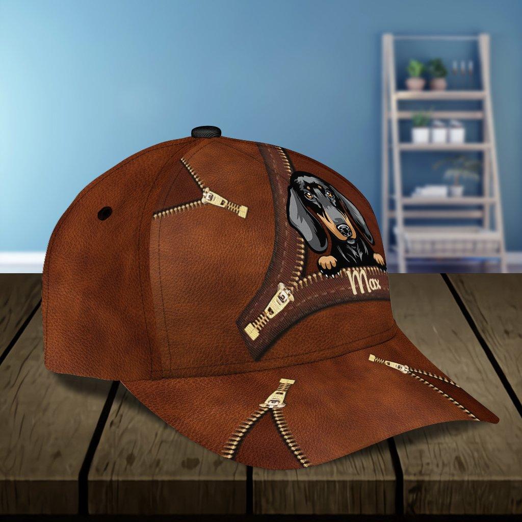 Dog Zipper Personalized Classic Cap, Personalized Gift for Dog Lovers, Dog Dad, Dog Mom Trucker Hats Custom Hats Gifts For Men & Women