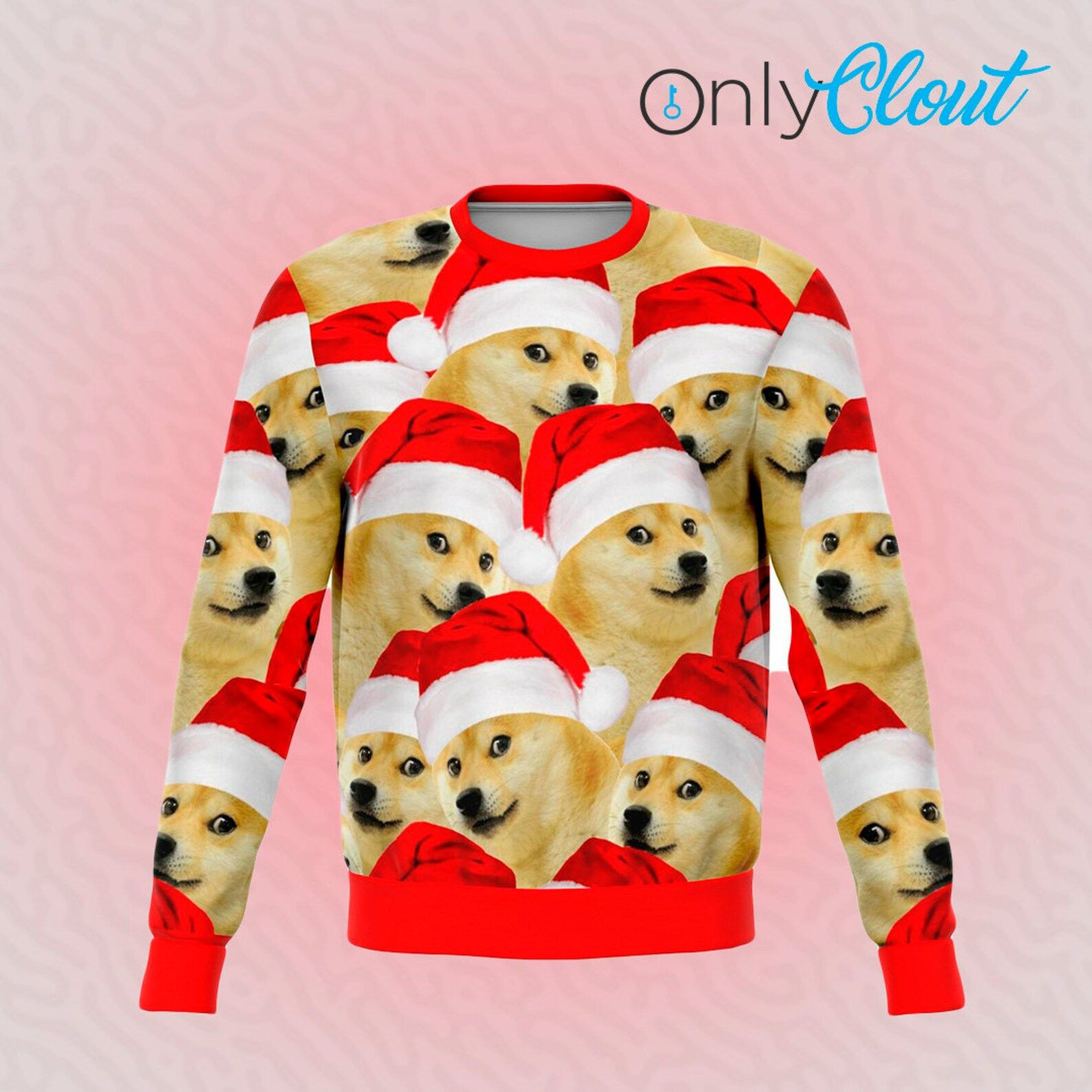 Dogecoin Doggo Funny Ugly Christmas Sweater Adult 3D Funny Matching for family