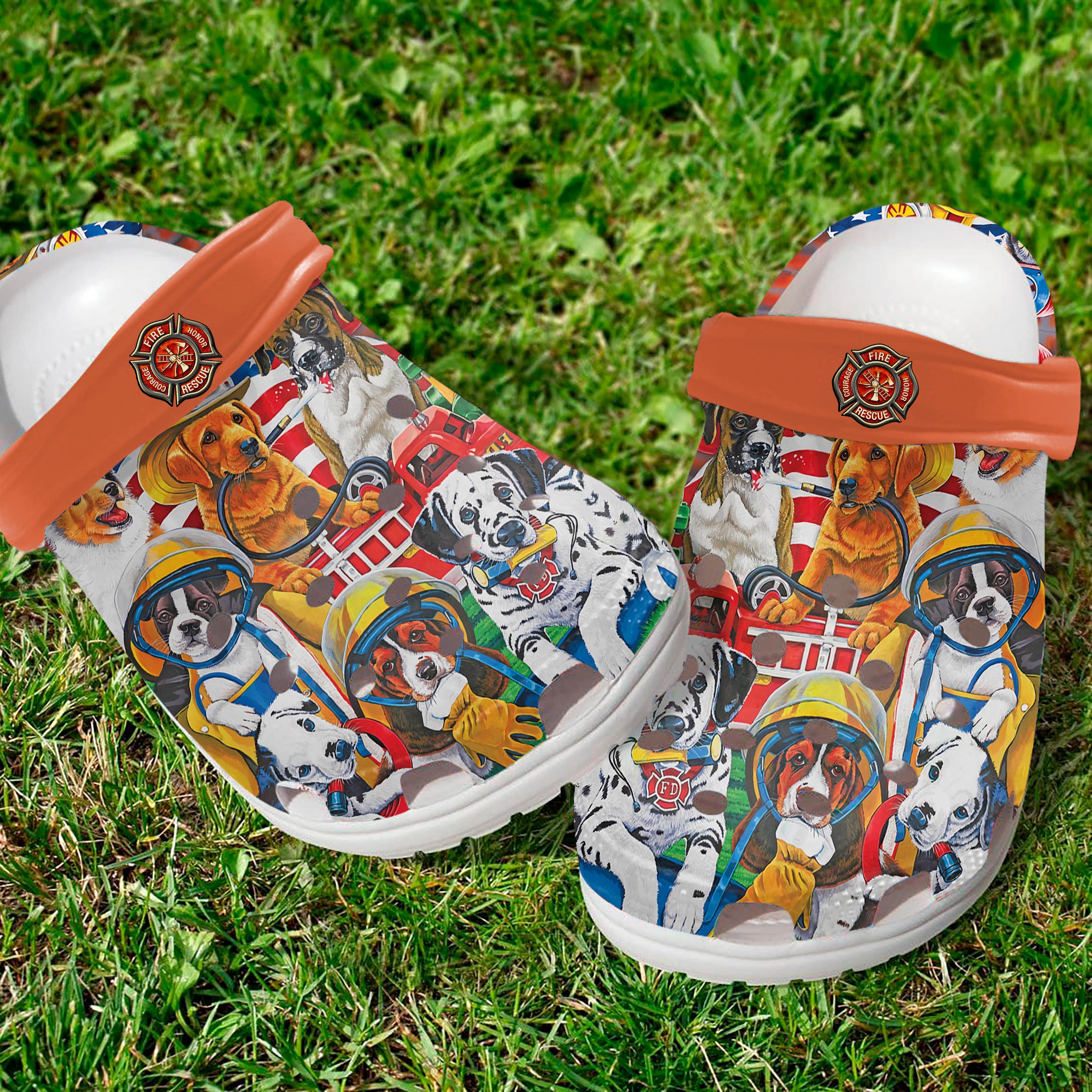 Dogs Firefighter Crocs Crocband Clogs Shoes Comfortable For Men Women and Kids