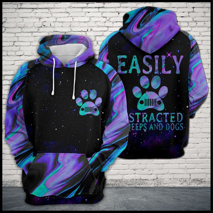 Dogs Jeeps Purple Color 3D All Over Print Hoodie, Zip Hoodie