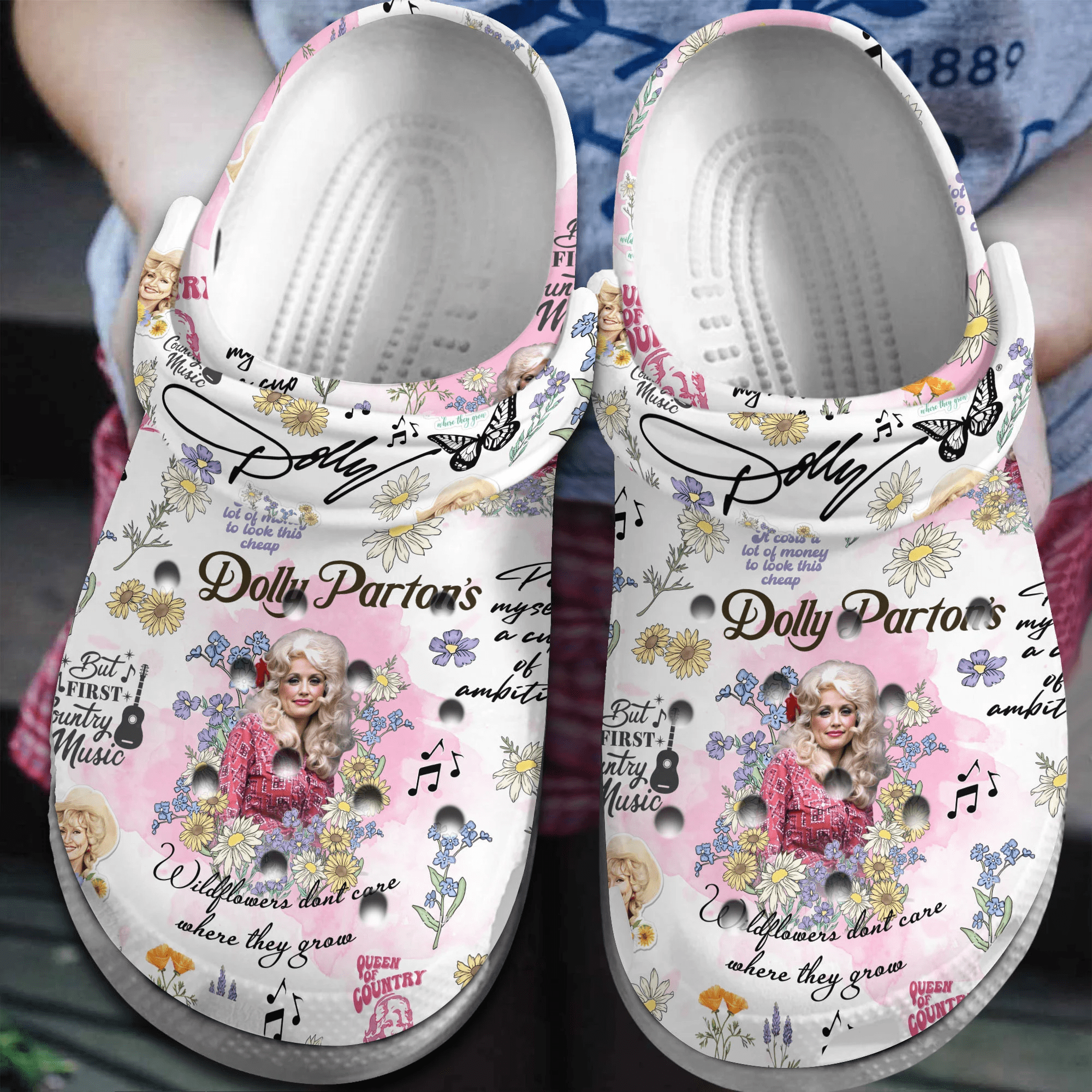 Dolly Parton Music Crocs Crocband Clogs Shoes Comfortable For Men Women and Kids