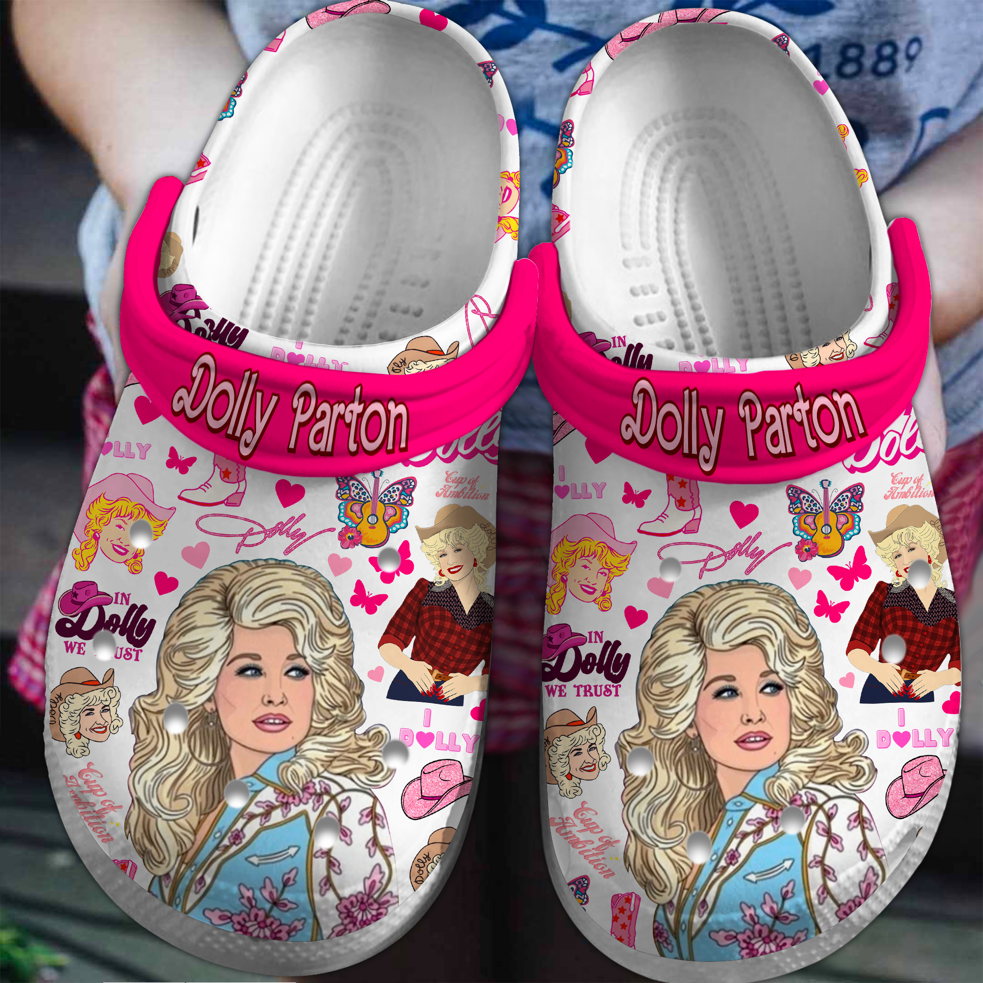 Dolly Parton Music Crocs Crocband Clogs Shoes Comfortable For Men Women and Kids