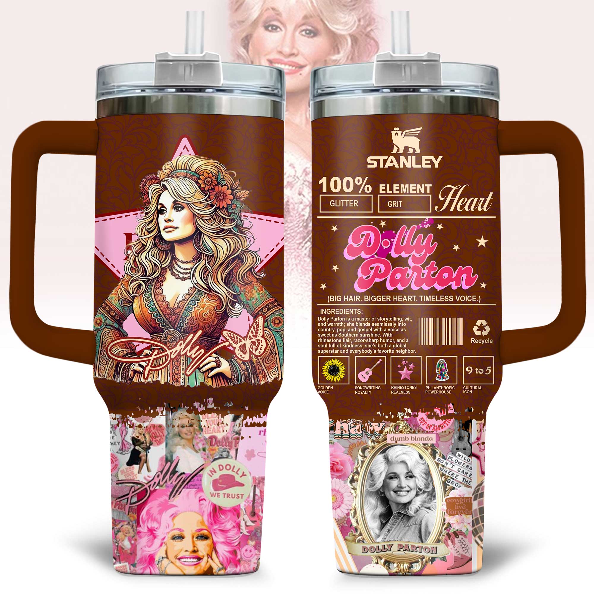 Dolly Parton Music Custom Stanley Cup 40 oz 30 oz Tumbler With HandleTVC2301176