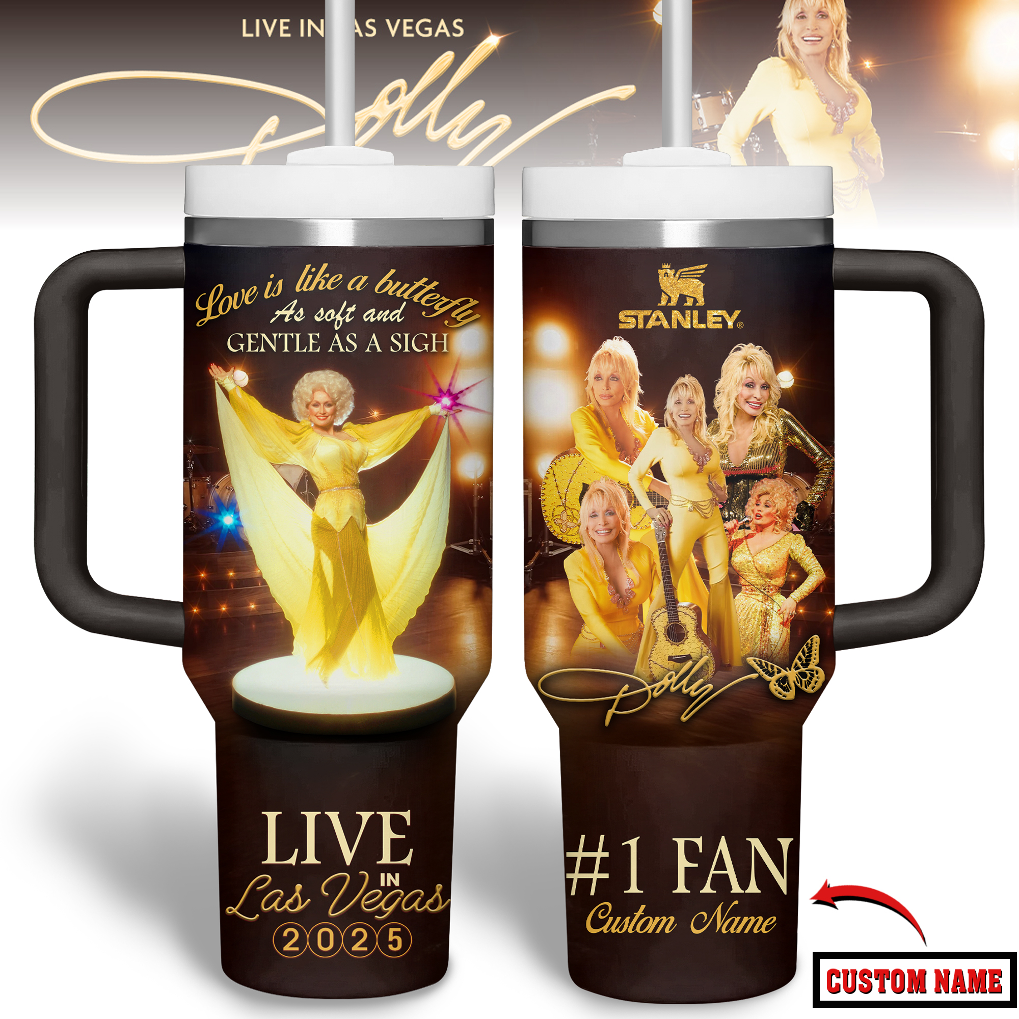 Dolly Parton Music Custom Stanley Cup 40 oz 30 oz Tumbler With HandleTVC2301177
