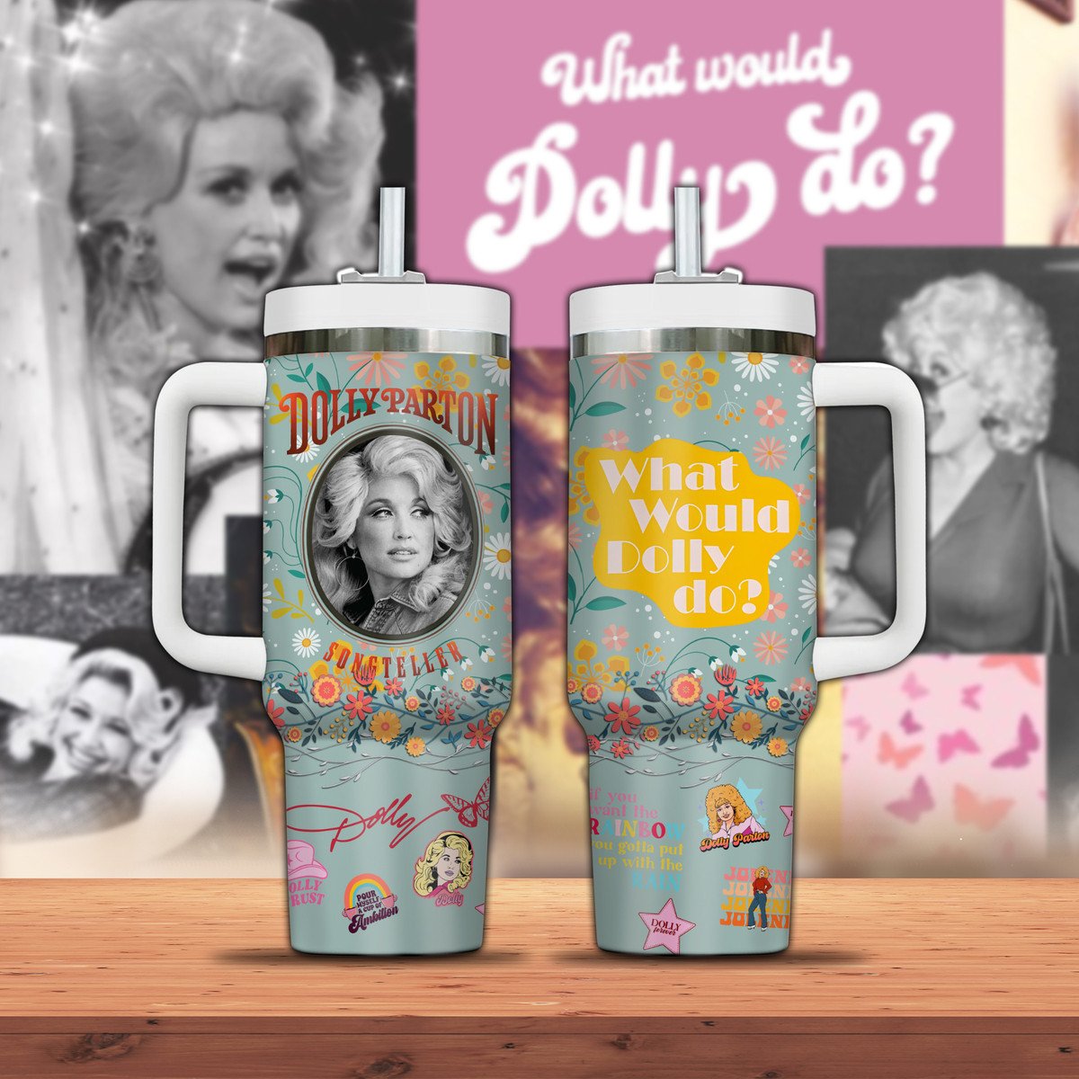 Dolly Parton Music Custom Stanley Cup 40 oz 30 oz Tumbler With HandleTVC2301298