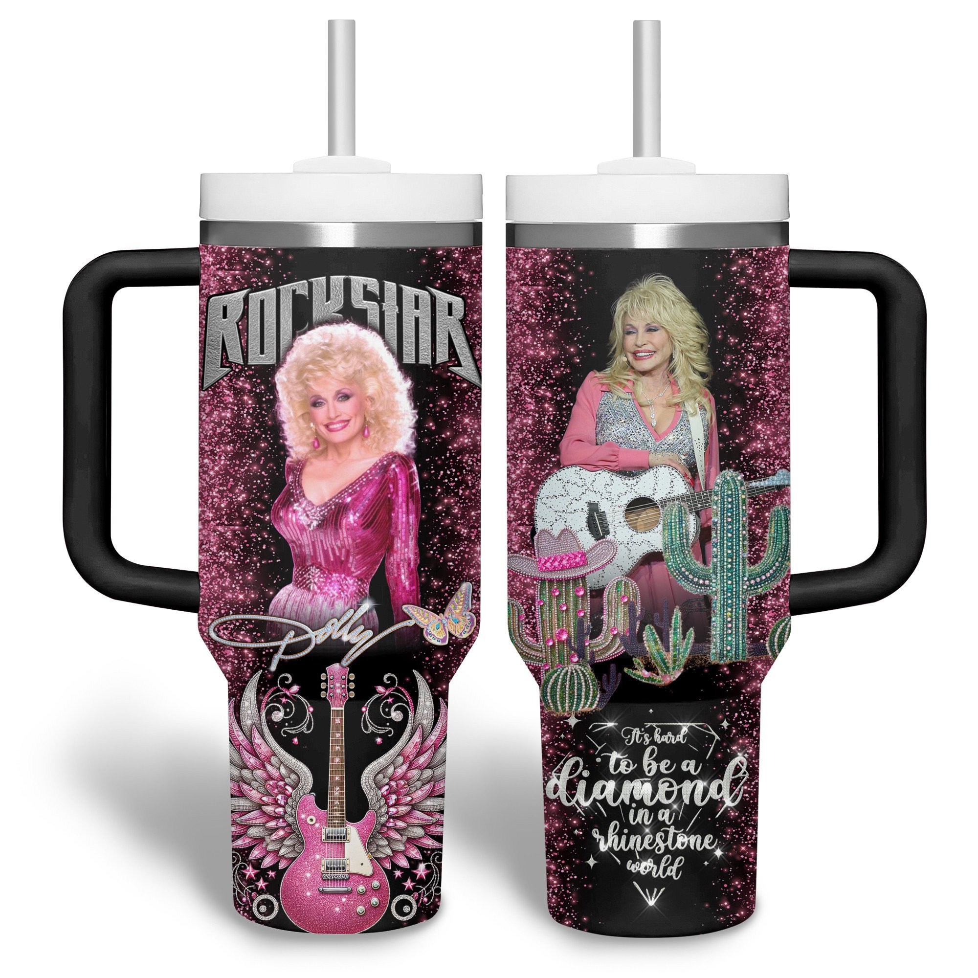 Dolly Parton Music Custom Stanley Cup 40 oz 30 oz Tumbler With HandleTVC2301516