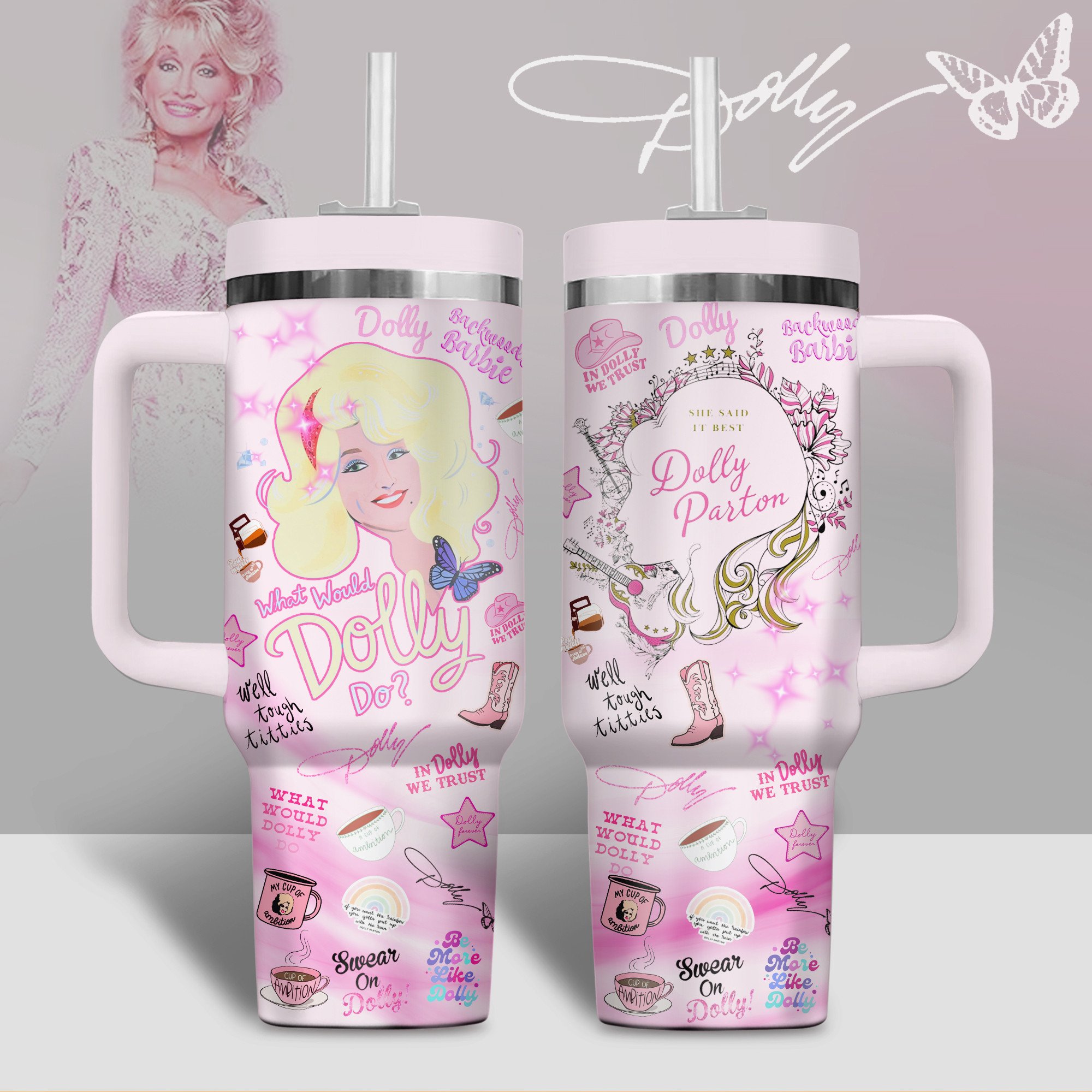 Dolly Parton Music Custom Stanley Cup 40 oz 30 oz Tumbler With HandleTVC2301801