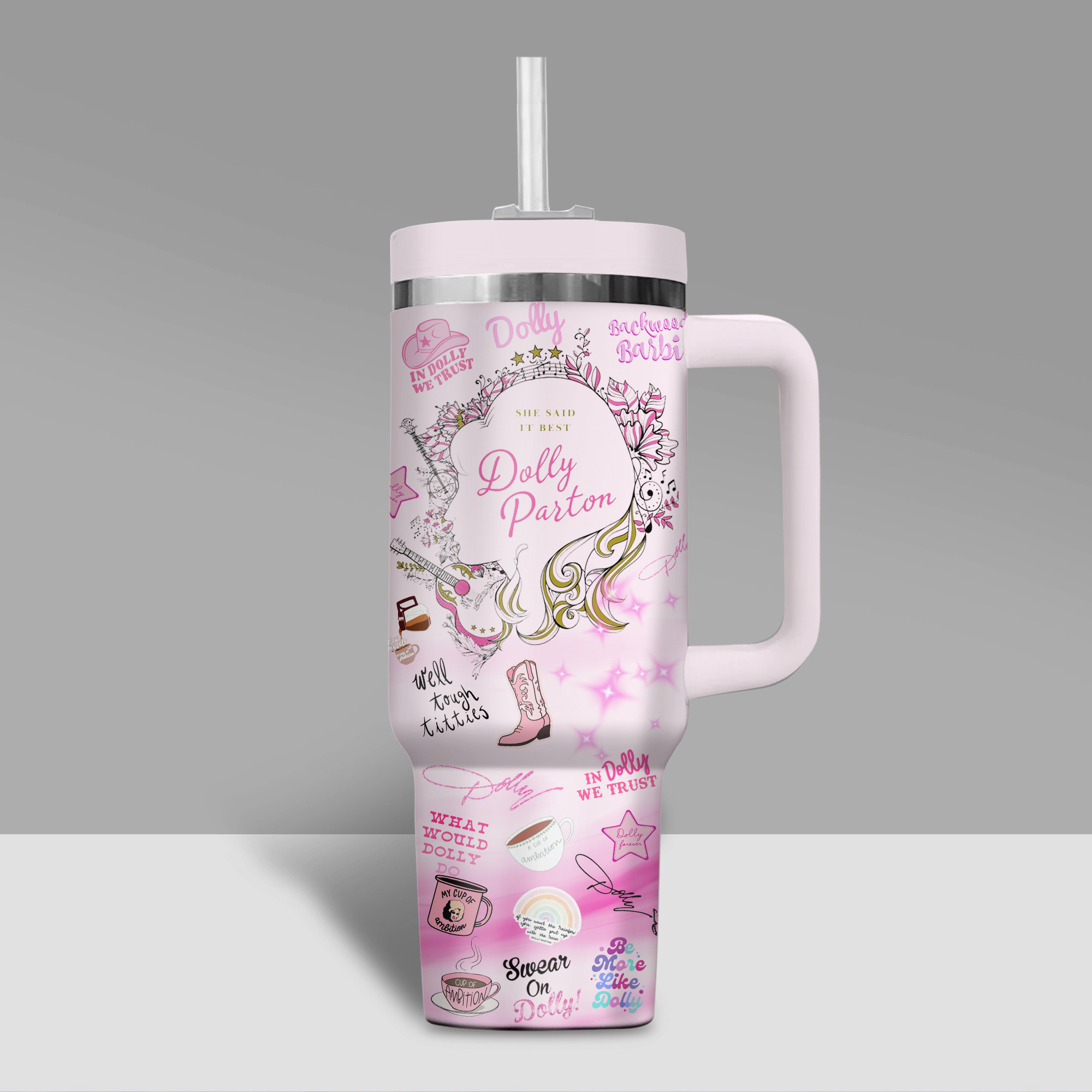Dolly Parton Music Custom Stanley Cup 40 oz 30 oz Tumbler With HandleTVC2301801 - Image 3