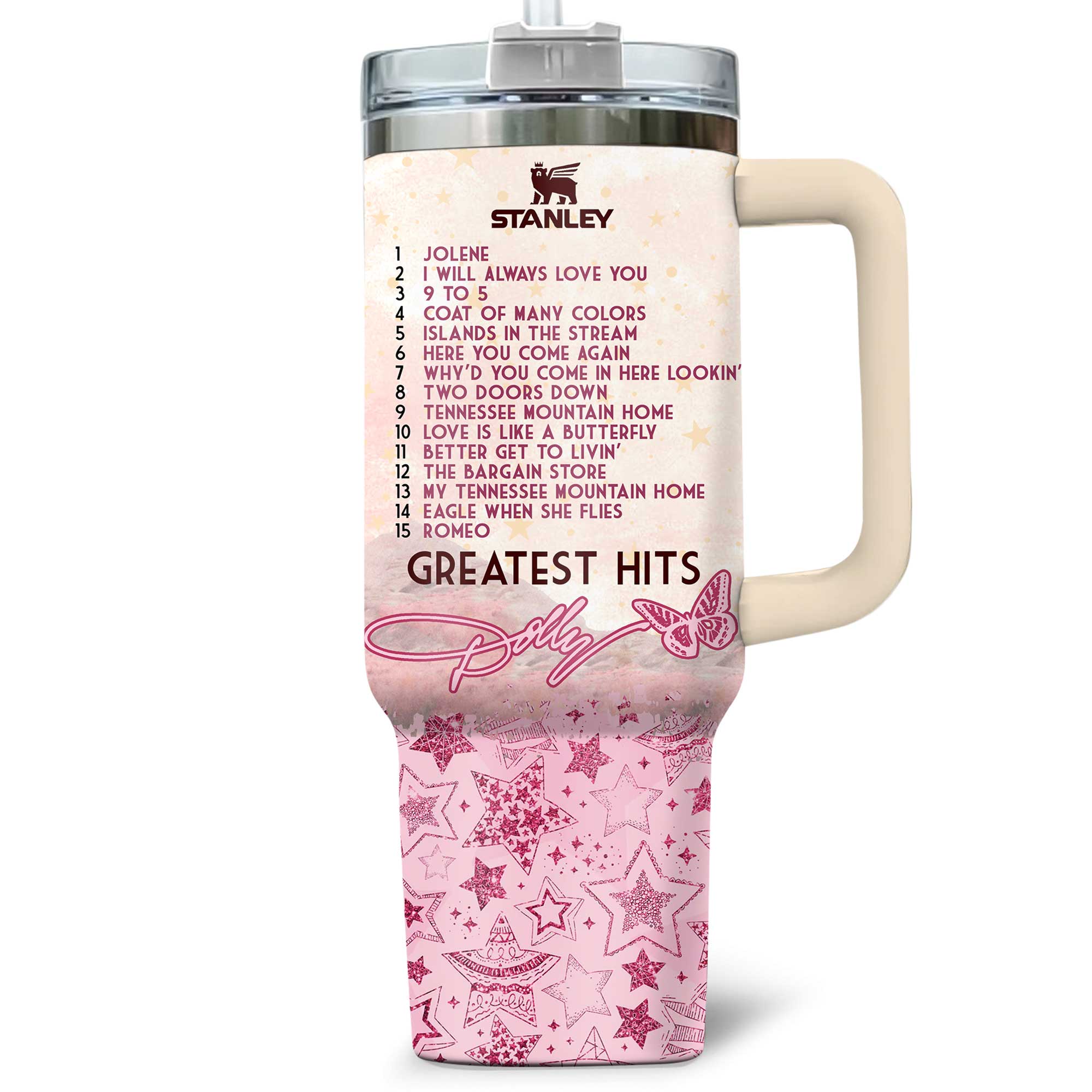 Dolly Parton Music Custom Stanley Cup 40 oz 30 oz Tumbler With HandleTVC230192 - Image 2