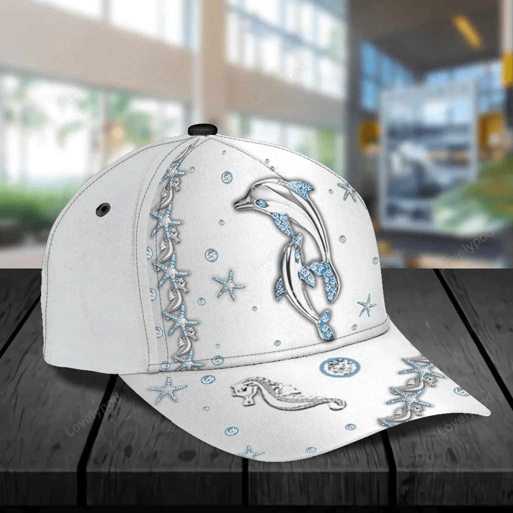 Dolphin Classic Cap, Dolphin baseball cap hat, Gift for Dolphin Lovers, Classic cap for men and women Trucker Hats Custom Hats Gifts For Men & Women