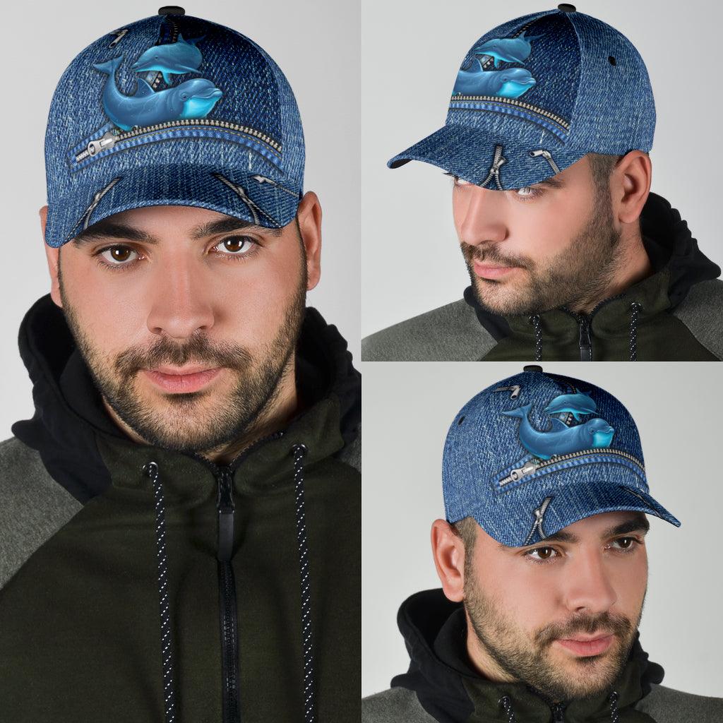 Dolphin Classic Cap, Gift for Dolphin Lovers Trucker Hats Custom Hats Gifts For Men & Women