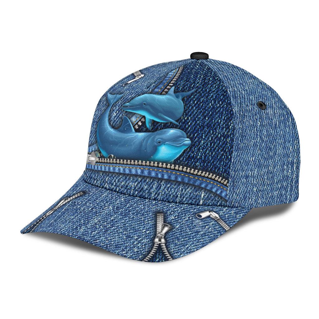 Dolphin Classic Cap, Gift for Dolphin Lovers Trucker Hats Custom Hats Gifts For Men & Women