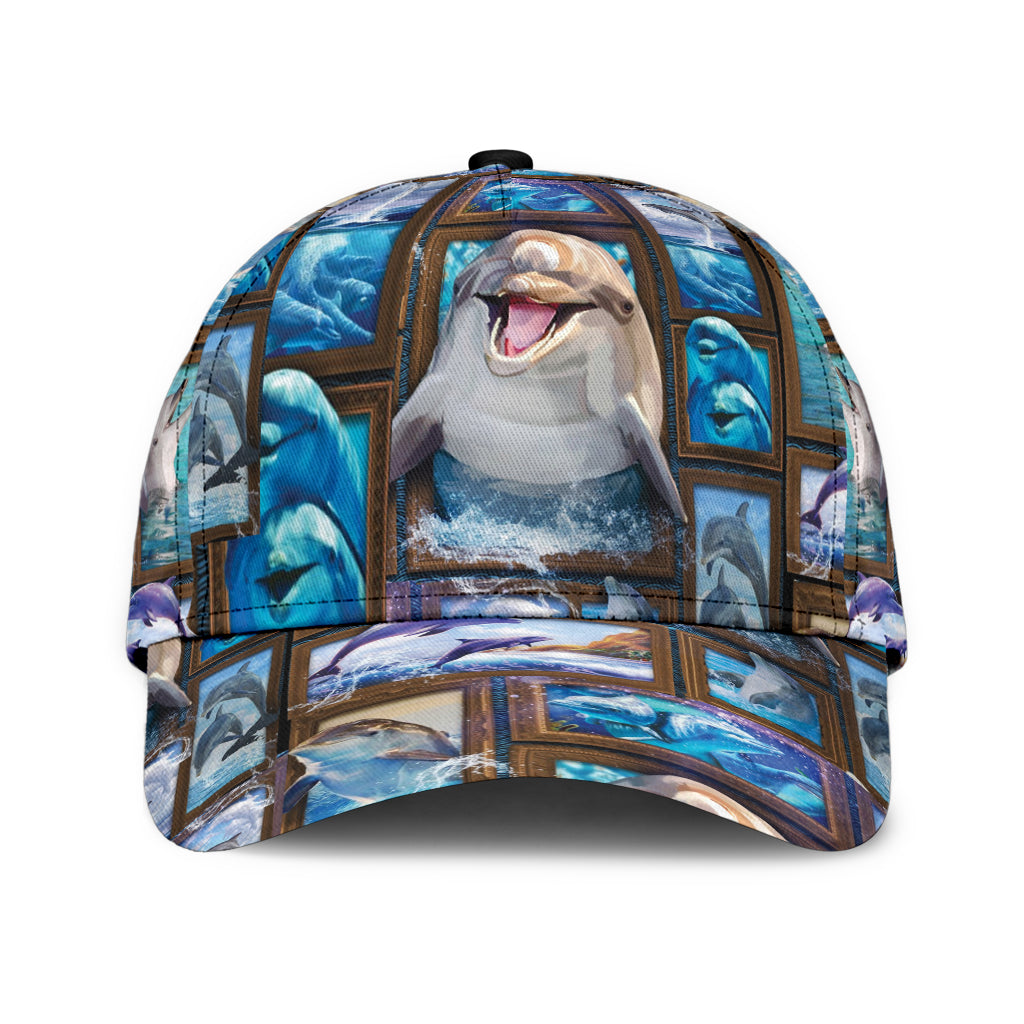 Dolphin Classic Cap, Gift for Dolphin Lovers Trucker Hats Custom Hats Gifts For Men & Women