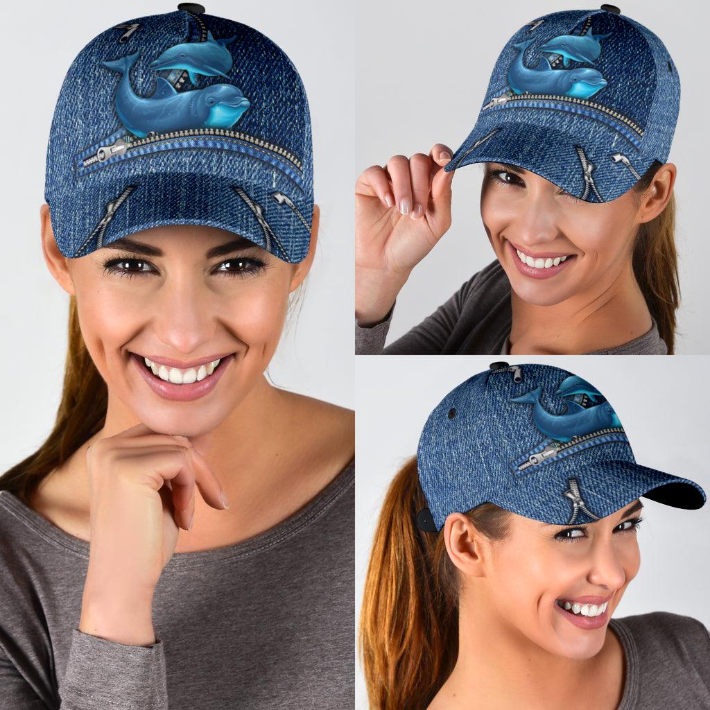 Dolphin Classic Cap, Gift for Dolphin Lovers Trucker Hats Custom Hats Gifts For Men & Women