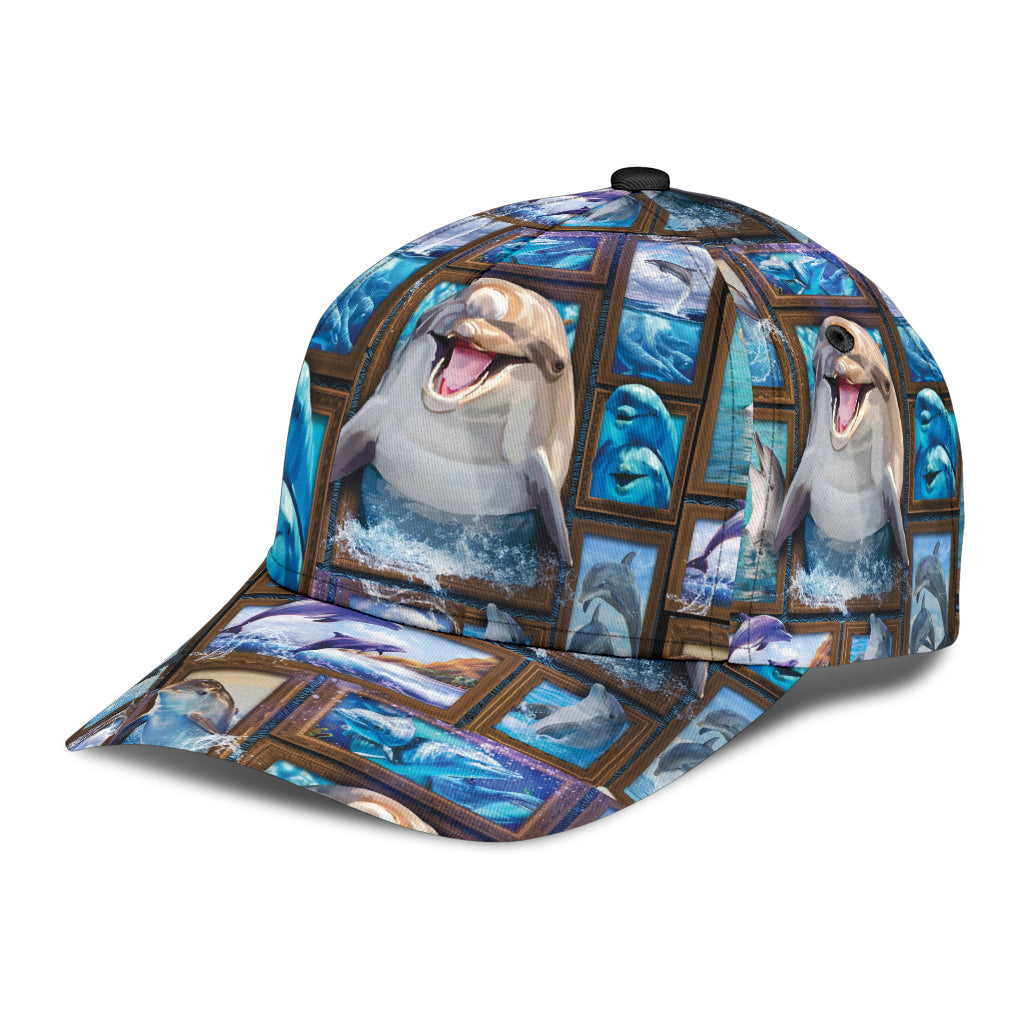 Dolphin Classic Cap, Gift for Dolphin Lovers Trucker Hats Custom Hats Gifts For Men & Women