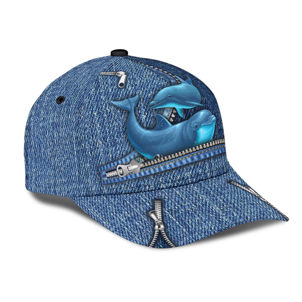 Dolphin Classic Cap, Gift for Dolphin Lovers Trucker Hats Custom Hats Gifts For Men & Women