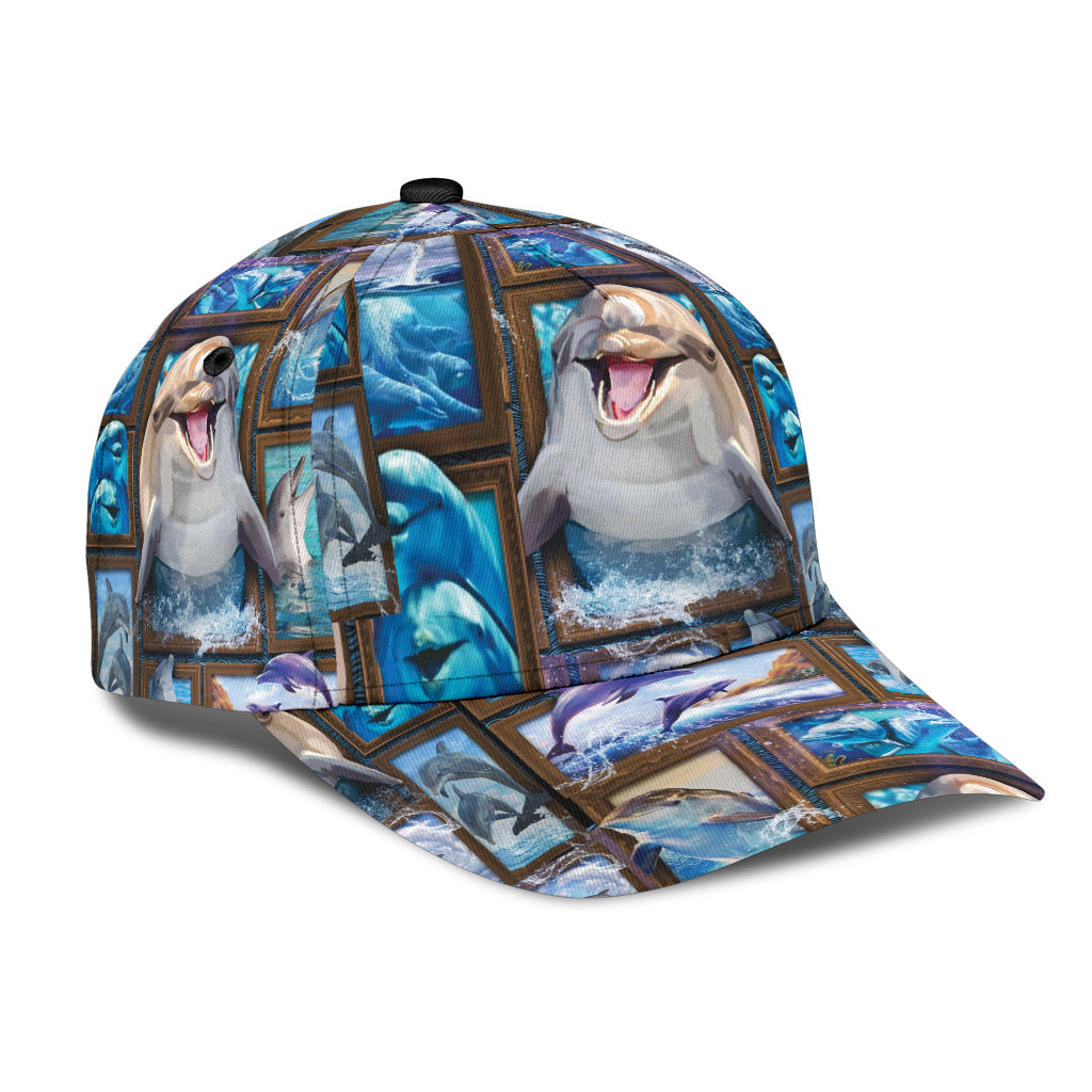 Dolphin Classic Cap, Gift for Dolphin Lovers Trucker Hats Custom Hats Gifts For Men & Women
