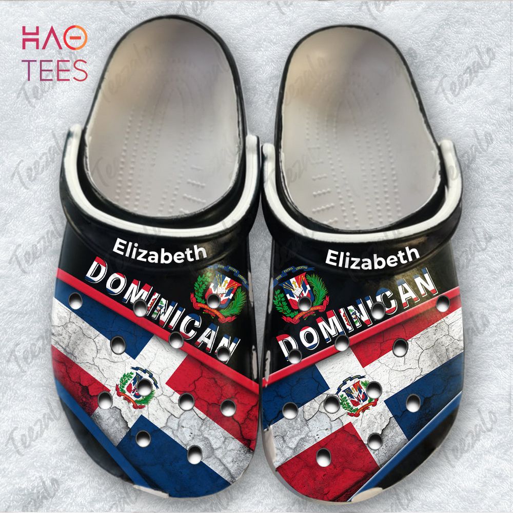 Dominican Flag Coat of Arms Crocs Crocband Clogs Shoes Comfortable For Men Women and Kids