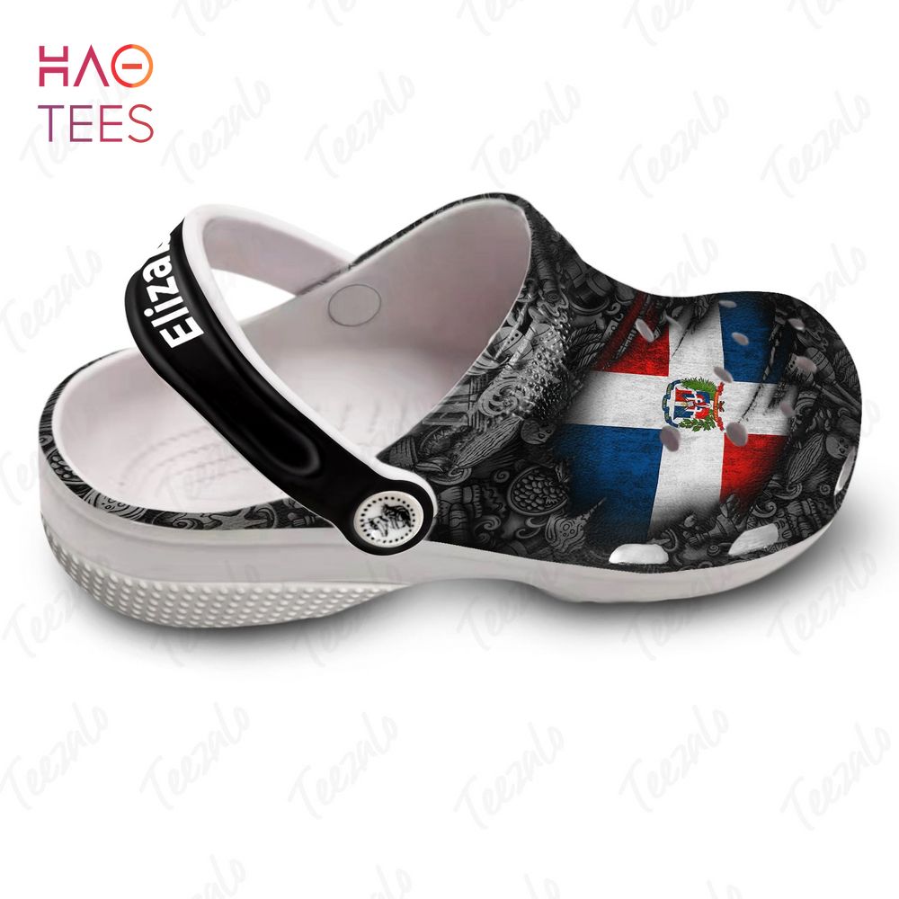 Dominican Flag Crocs Crocband Clogs Shoes Comfortable For Men Women and Kids - Image 3