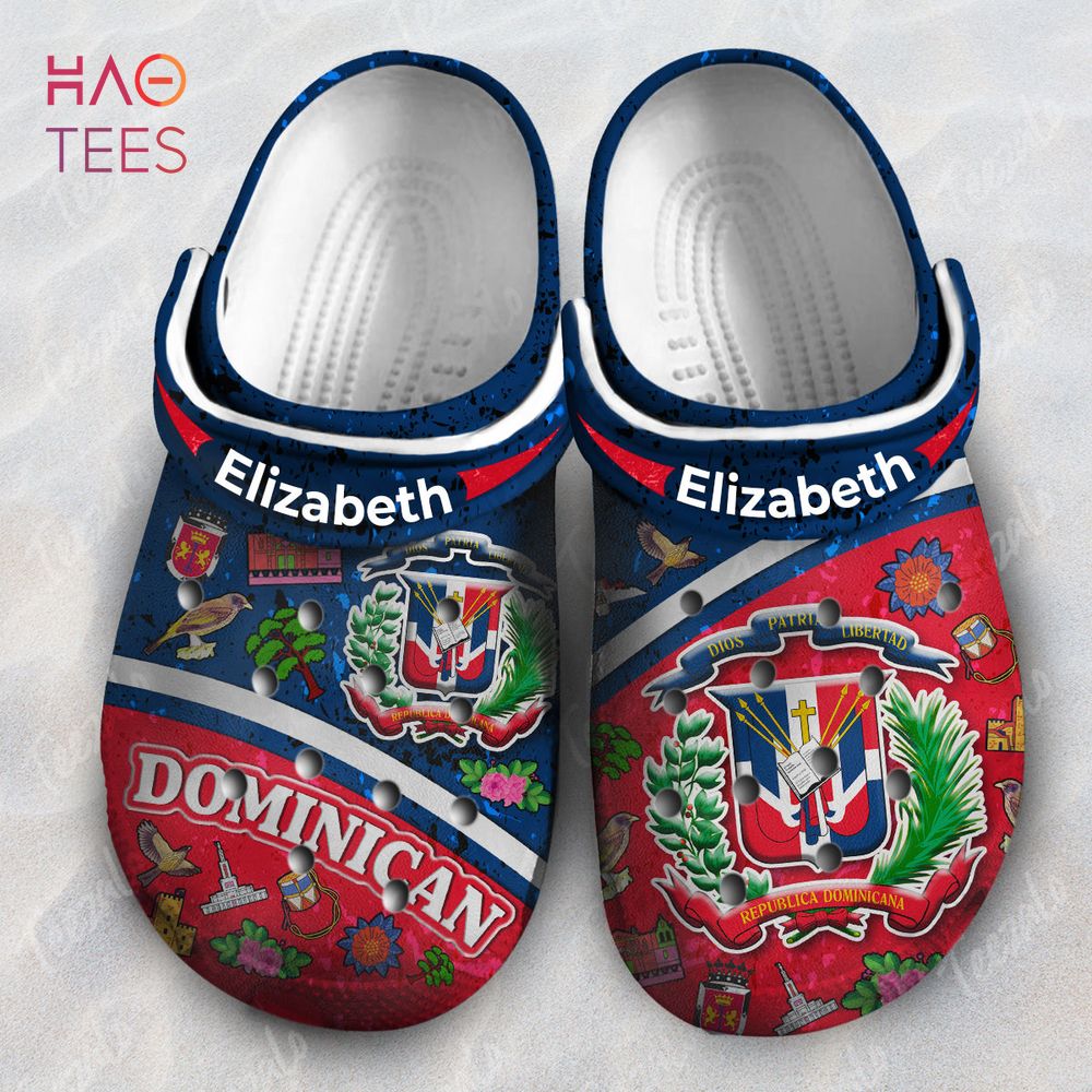 Dominican Symbols Combined With Dominican Flag Crocs Crocband Clogs Shoes Comfortable For Men Women and Kids