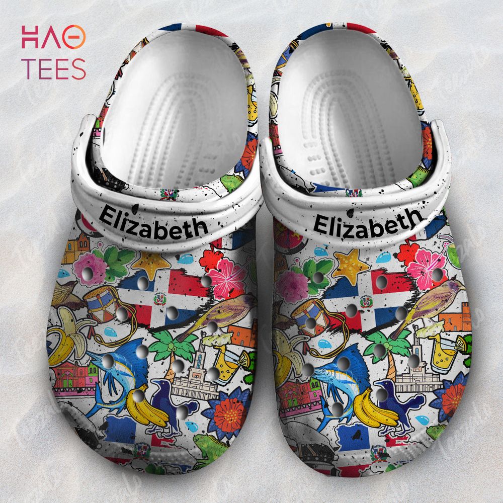 Dominican Symbols Crocs Crocband Clogs Shoes Comfortable For Men Women and Kids