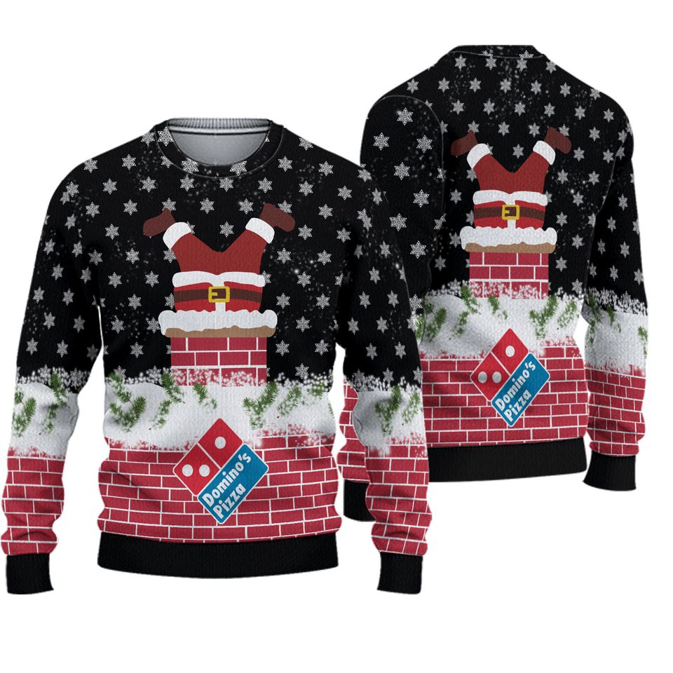 Domino's Pizza Santa Claus Ugly Christmas Sweater