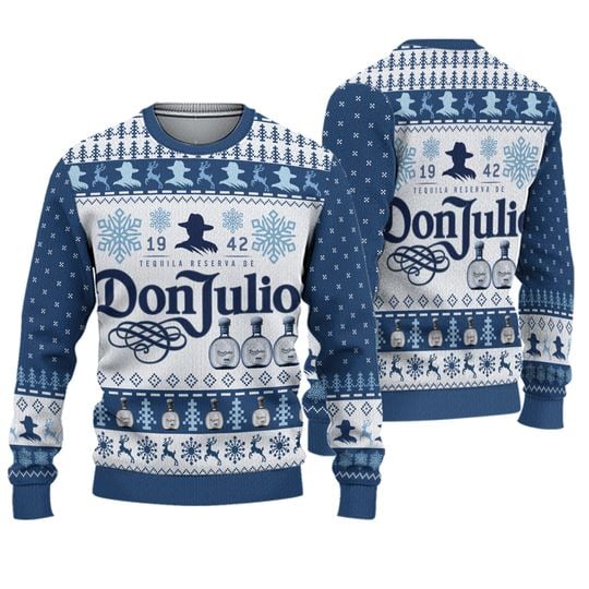 Don Julio Christmas Sweater, Don Julio Tequila Ugly Xmas Sweater, Alcoholic Beverage Ugly Sweater Shirt - Image 2