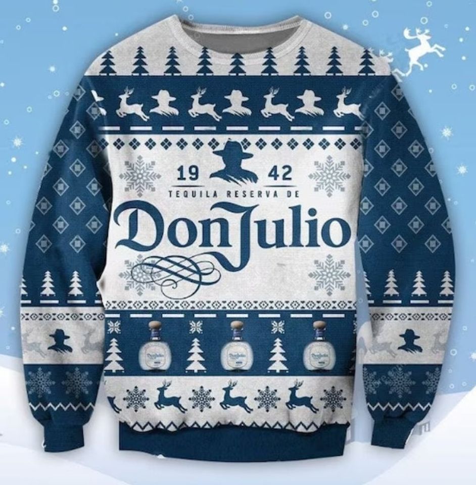 Don Julio Tequila Blue Sweater, Don Julio Tequila Blue Christmas