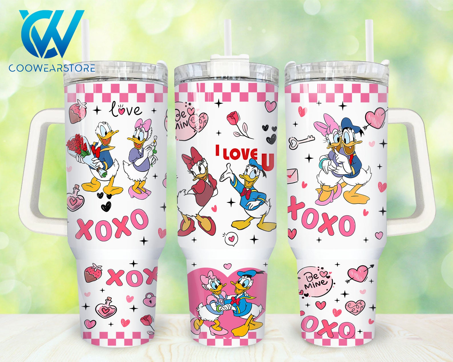 Donald And Daisy Duck Disney Cartoon Custom Stanley Cup 40 oz 30 oz Tumbler With HandleTVC2301859