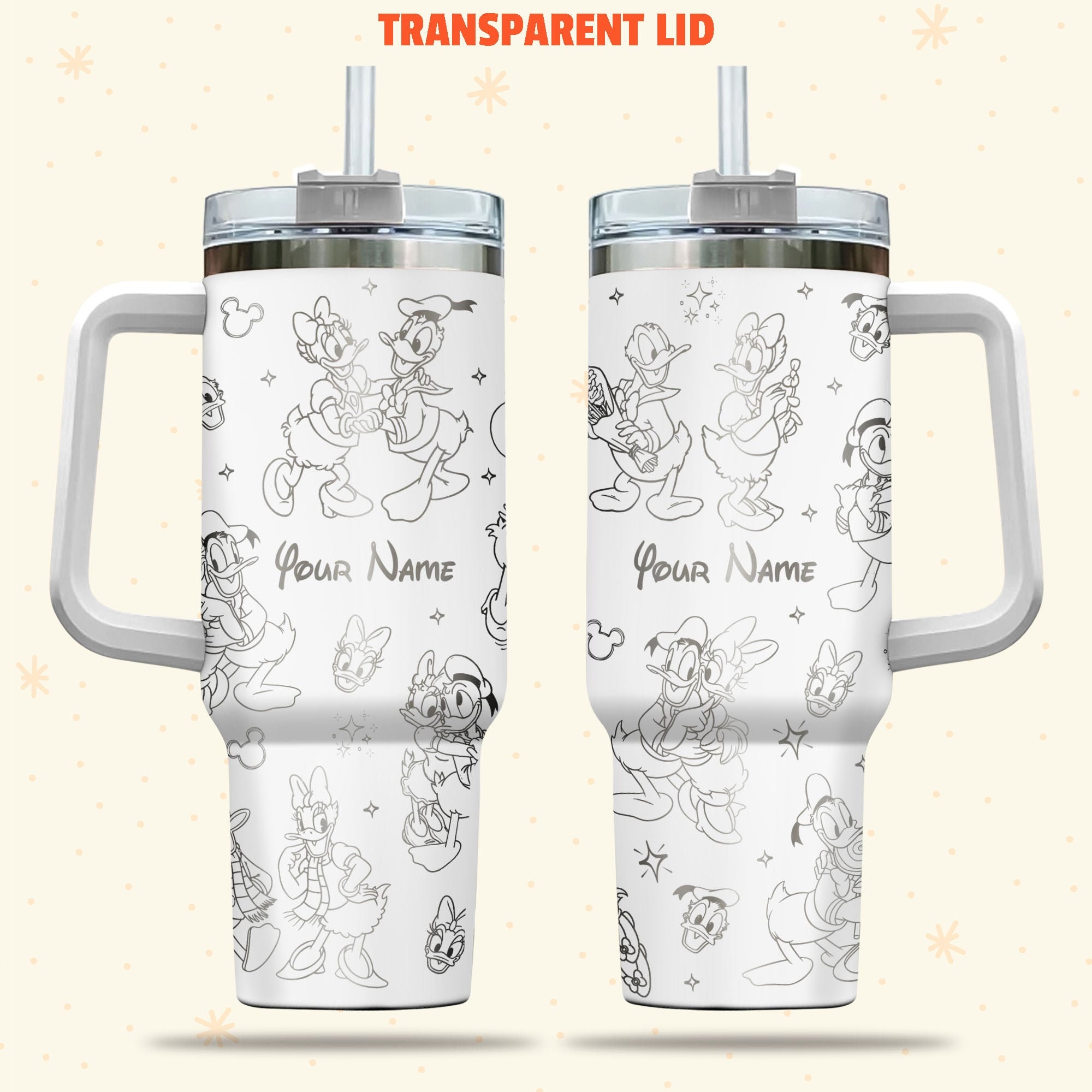 Donald And Daisy Duck Disney Cartoon Custom Stanley Cup 40 oz 30 oz Tumbler With HandleTVC2301975