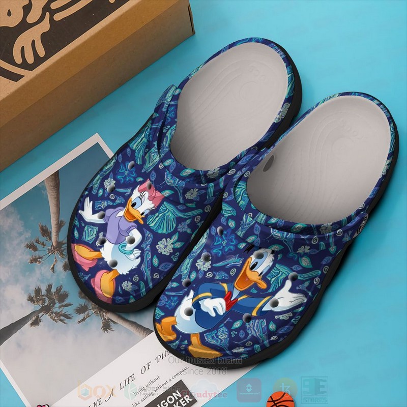 Donald Duck Cartoon Crocs Crocband Clogs Shoes Comfortable For Men Women and Kids