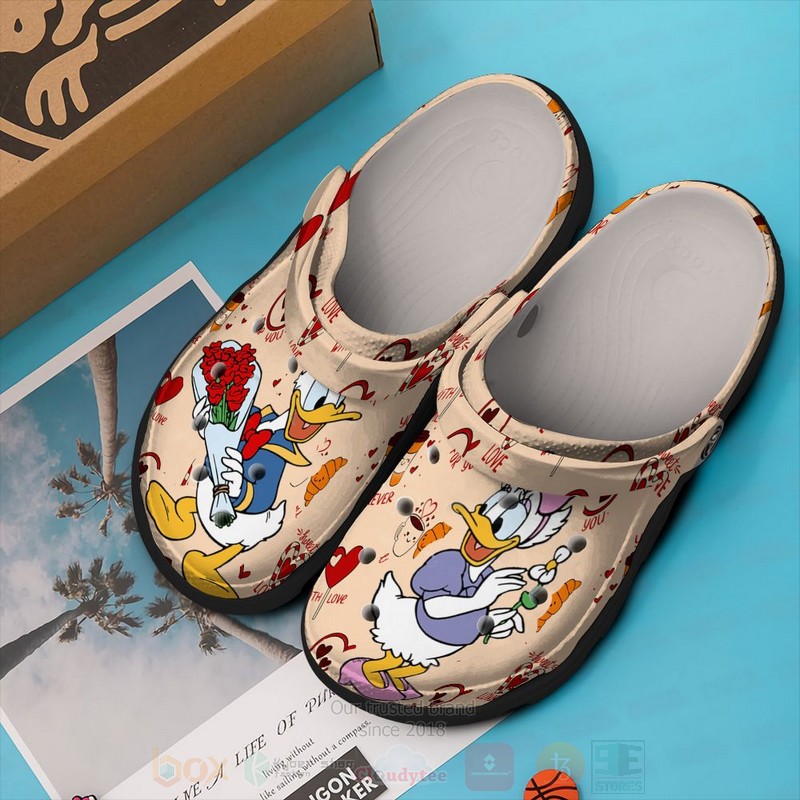 Donald Duck Cartoon Crocs Crocband Clogs Shoes Comfortable For Men Women and Kids