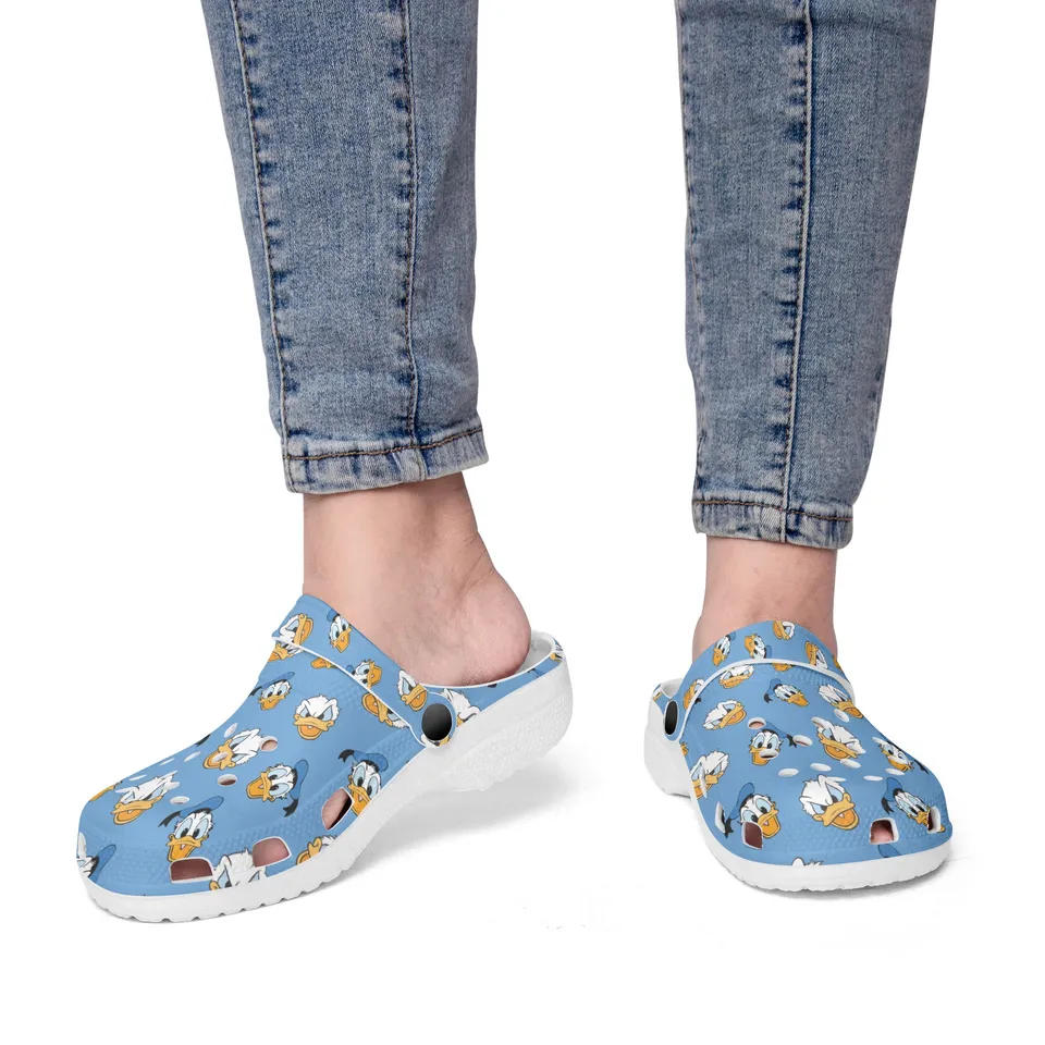 Donald Duck Cartoon Crocs Crocband Clogs Shoes Comfortable For Men Women and Kids - Image 2