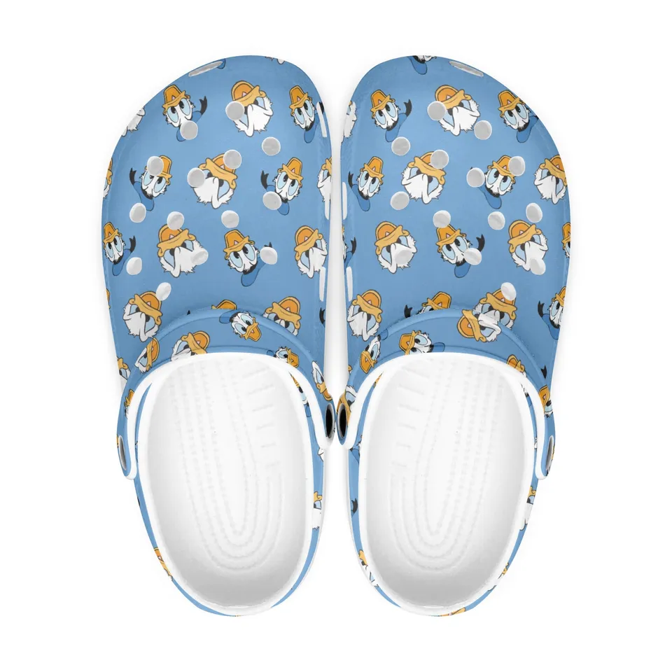 Donald Duck Cartoon Crocs Crocband Clogs Shoes Comfortable For Men Women and Kids