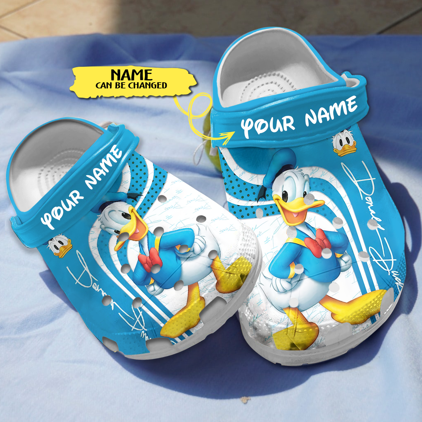 Donald Duck Cartoon Crocs Crocband Clogs Shoes Comfortable For Men Women and Kids