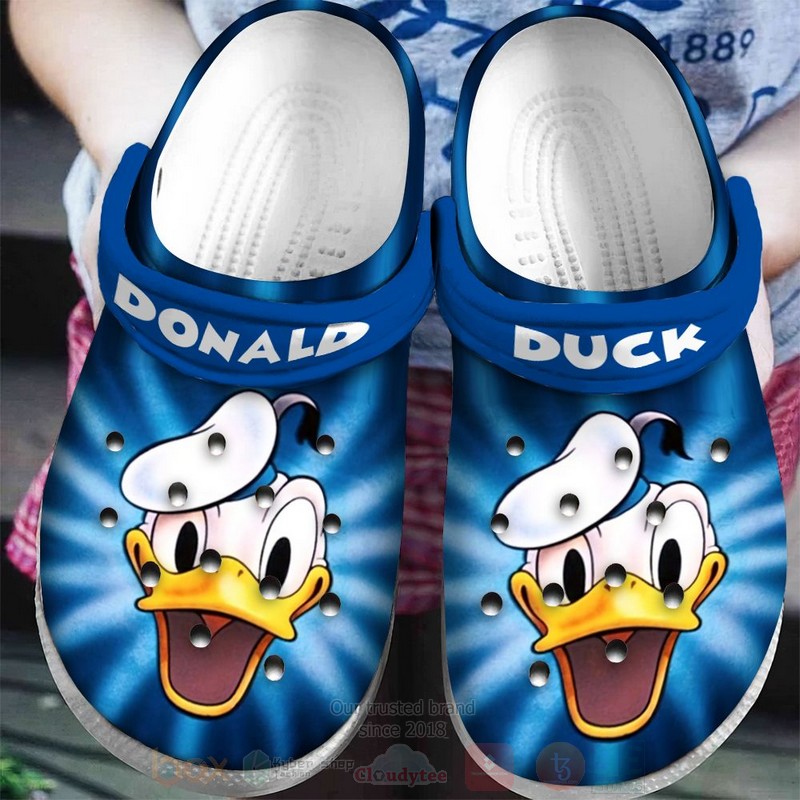 Donald Duck Cartoon Crocs Crocband Clogs Shoes Comfortable For Men Women and Kids