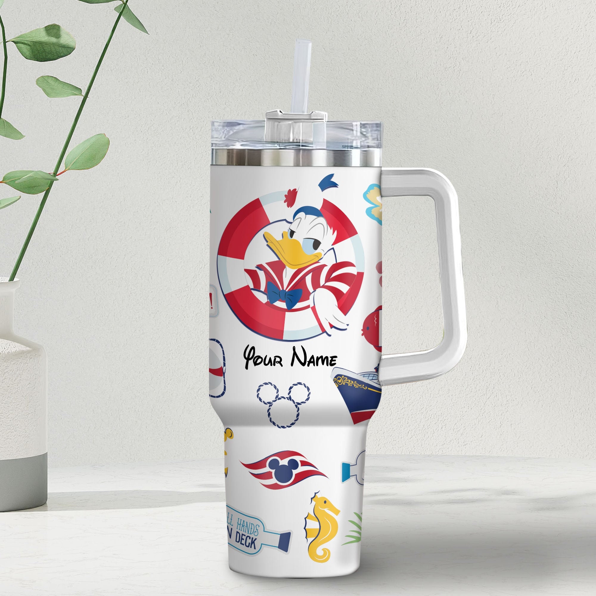 Donald Duck Disney Cartoon Custom Stanley Cup 40 oz 30 oz Tumbler With HandleTVC2301981