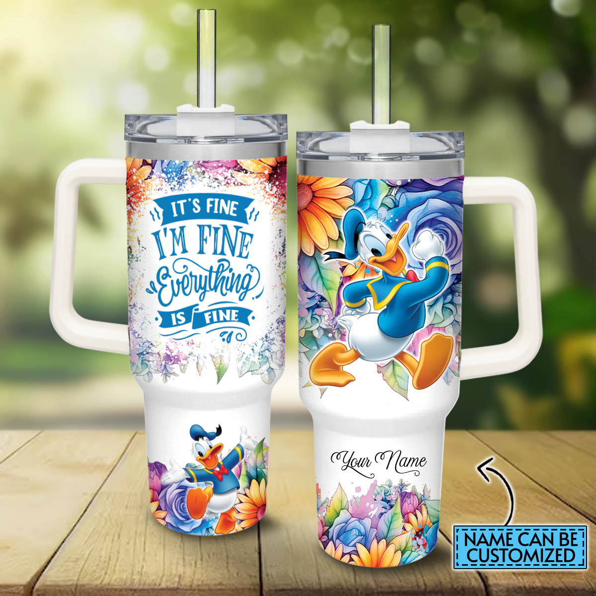 Donald Duck Mickey Mouse And Friends Cartoon Custom Stanley Cup 40 oz 30 oz Tumbler With HandleTVC2301823