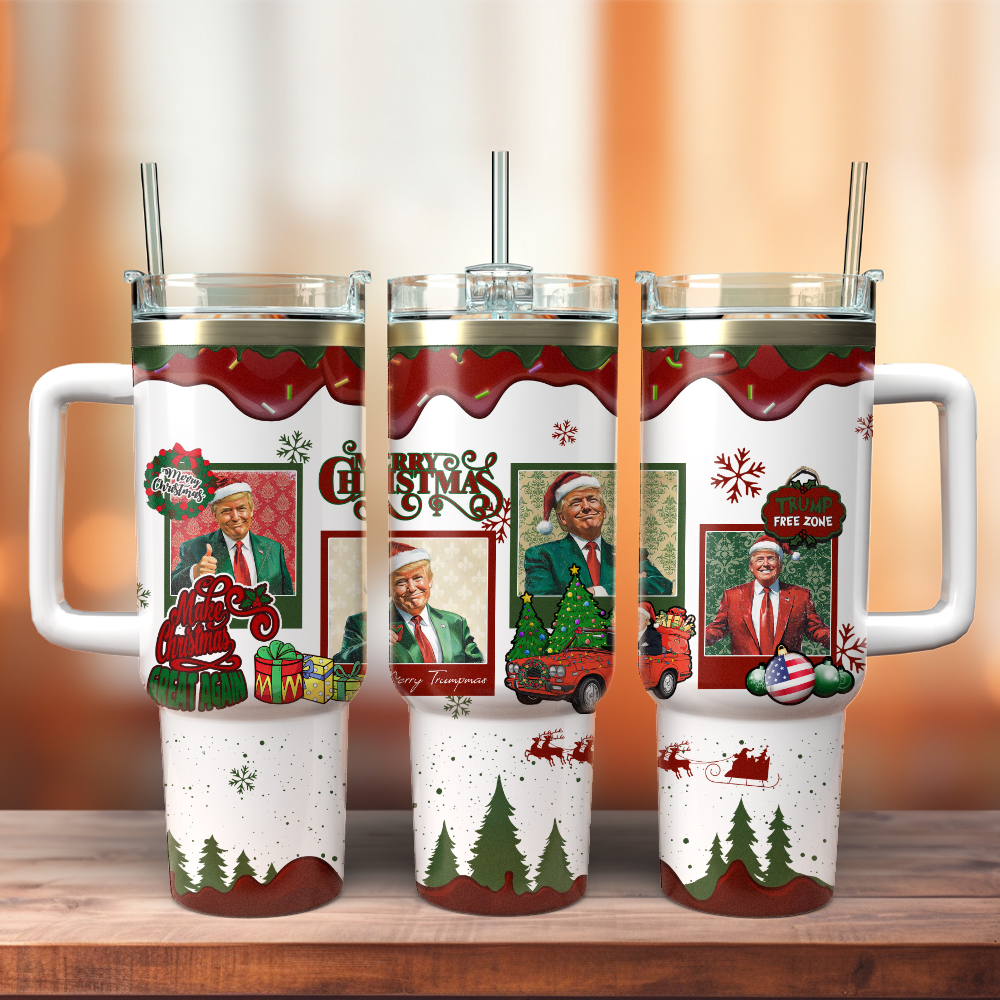 Donald Trump Christmas Custom Stanley Cup 40 oz 30 oz Tumbler With HandleTVC2301416