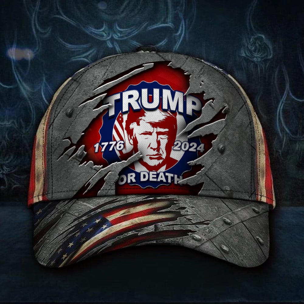 Donald Trump Hat 1776 2024 Trump Or Death Hat Trump Mugshot Merch MAGA Merchandise Trucker Hats Custom Hats Gifts For Men & Women