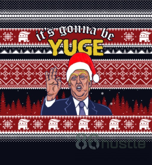 Donald Trump It'S Gonna Be Yuge Ugly Christmas Sweater Adult 3D Funny Matching for family - Image 2