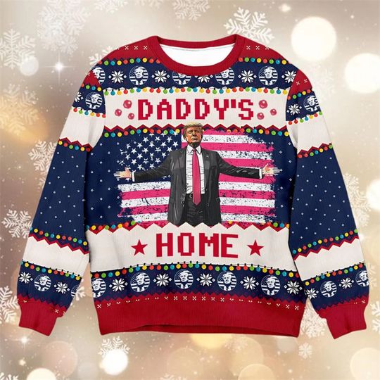 Donald Trump Ugly Christmas Sweater For Men Funny President - Image 12