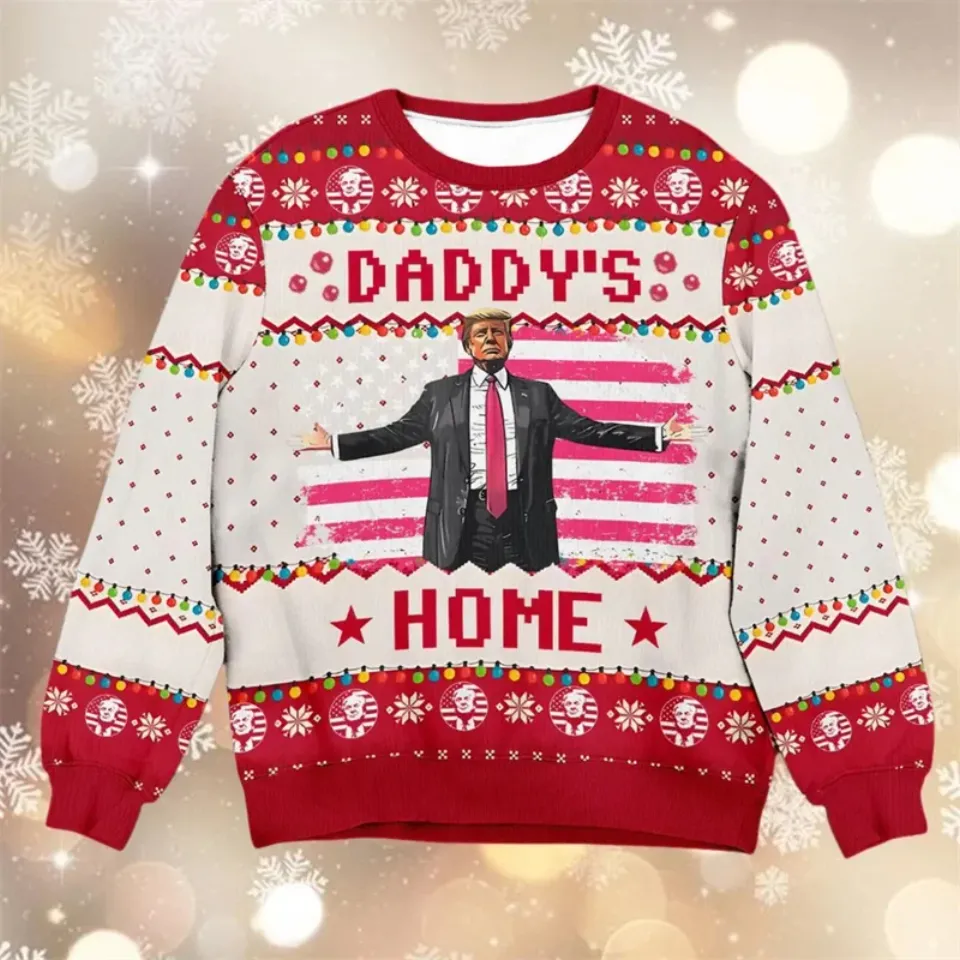 Donald Trump Ugly Christmas Sweater For Men Funny President - Image 3
