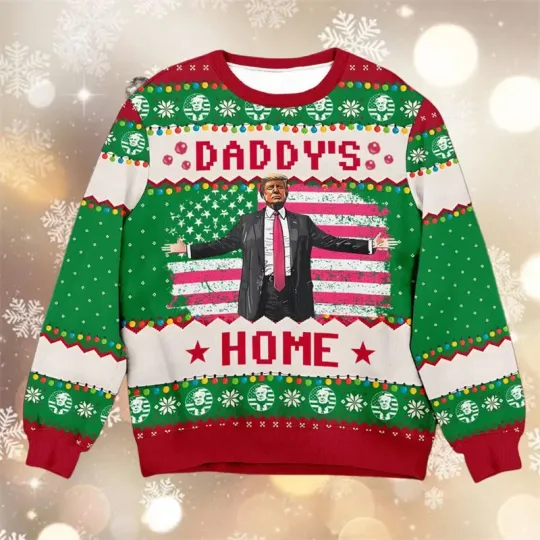 Donald Trump Ugly Christmas Sweater For Men Funny President - Image 13